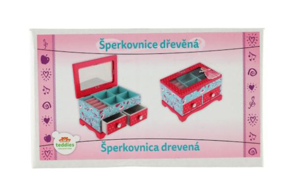 Skříňka šperkovnice Princess 2 zásuvky