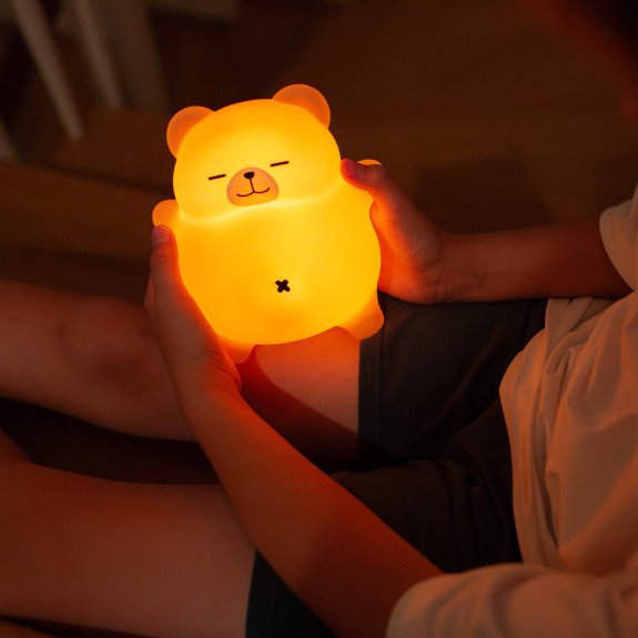 LED silikonová noční lampička - chrápající medvídek Mary's