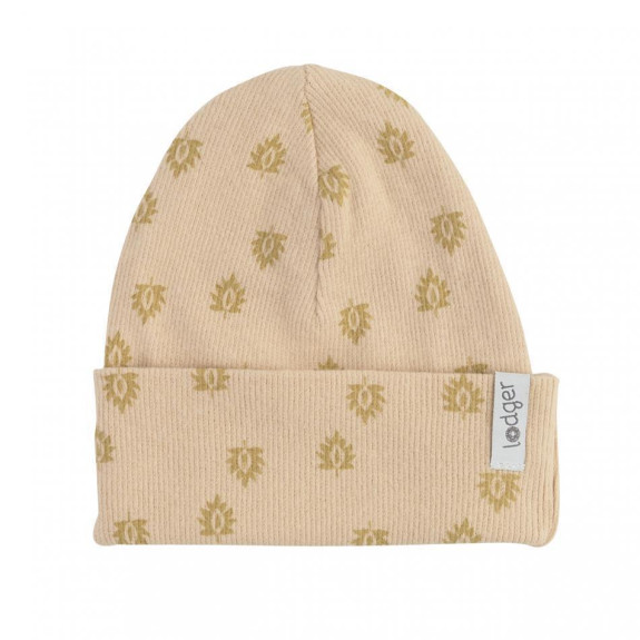 Čepička Beanie Print Rib LODGER - Linen