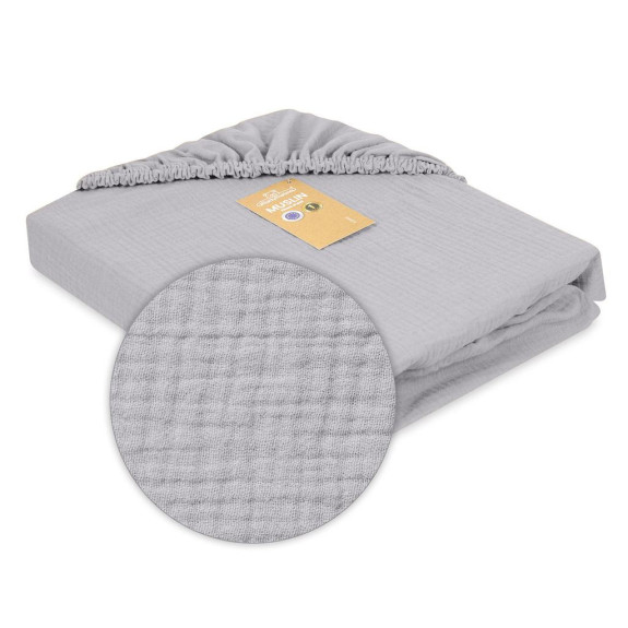 Mušelínové prostěradlo s gumou 60 x 120 cm BabyMatex