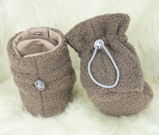 Capáčky Teddy fleece double Brown hnědá Esito