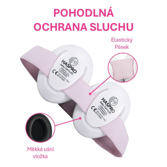 Hearing Protection Baby sluchátka na uši 0 m+ Haspro