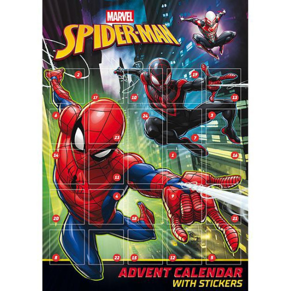 Adventní kalendář se samolepkami Spiderman