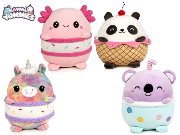 Kawaii Yummies zvířátka 20 cm plyšová 0 m+