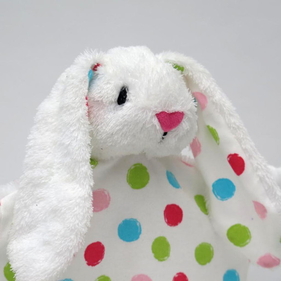Králík 30 cm bílý, uzlíkový maňásek