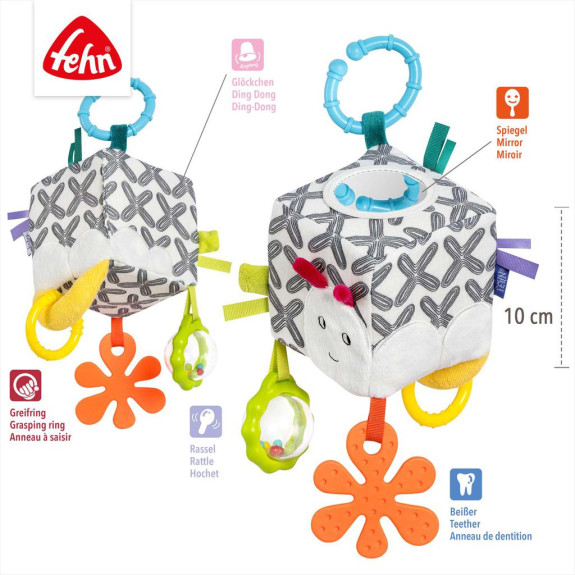 Aktivity kostka housenka DoBabyDoo Black & White Baby Fehn