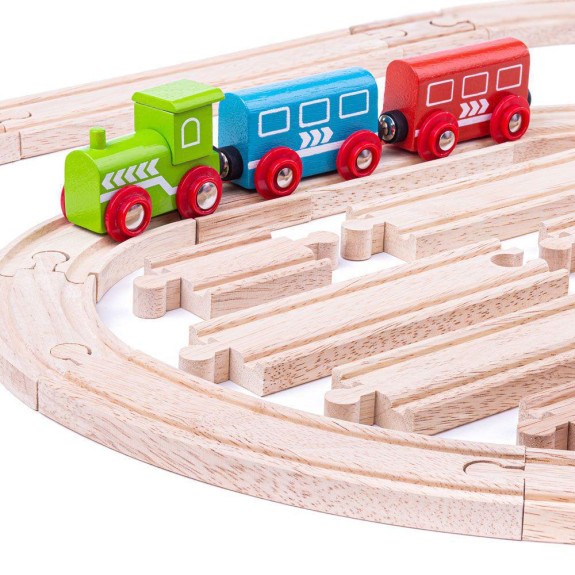 Dřevěné koleje set 24 dílů Bigjigs Rail