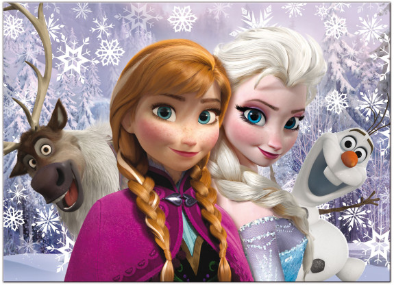 Frozen Puzzle Maxi 60 Elsa a Anna oboustranné 70x50 cm