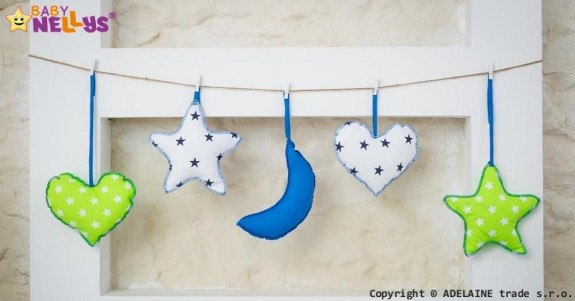 Sada dekorací Stars be Love Modrá + zelená