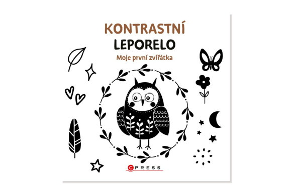 Knížka Kontrastní leporelo Moje první zvířátka 15,5 x 15 cm 0 m+