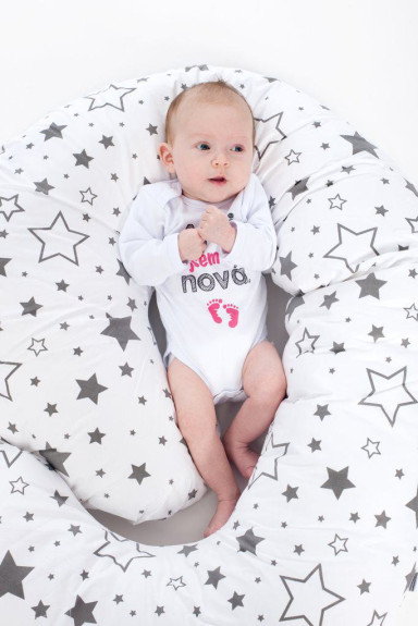 Body s potiskem New Baby Ahoj, já jsem tady nová - dárkové balení