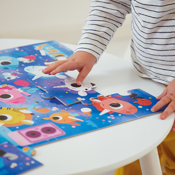 Puzzle v kufříku Jednorožec na koncertě 24 ks Janod