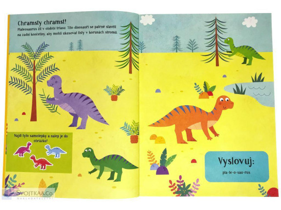 Plstěné samolepky - Dinosauři - kniha aktivit