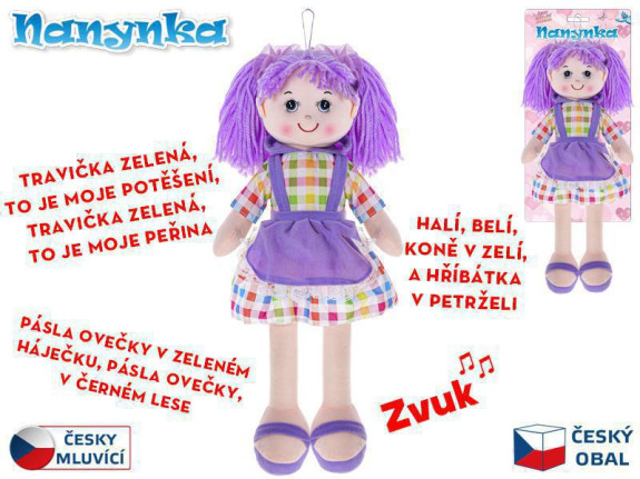 Panenka Nanynka 50 cm měkké tělo česky mluvící a zpívající