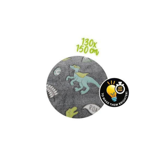 Deka Dinosaurus svítící ve tmě plyš