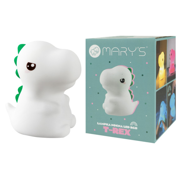 LED silikonová noční lampička Rgb - T-Rex Mary's