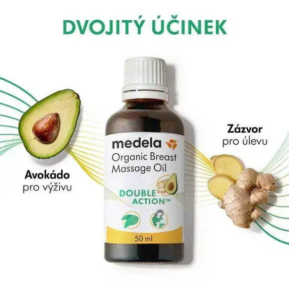 Organický masážní olej na prsy, 50 ml Medela