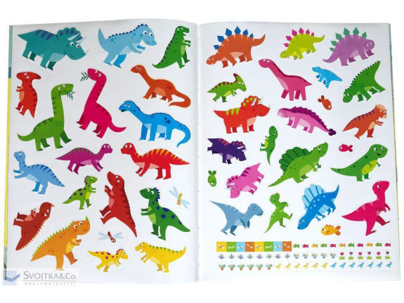 Plstěné samolepky - Dinosauři - kniha aktivit