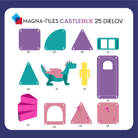 Magnetická stavebnice Castle 25 dílů
