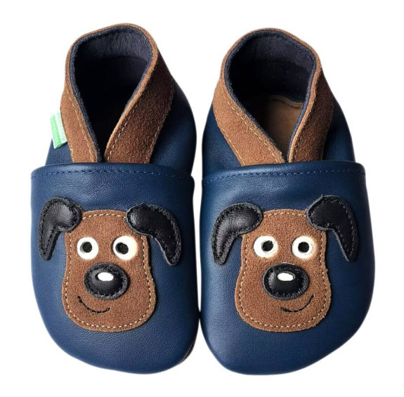 Kožené capáčky Barefoot Vel. M (6-12 měs.) Hopi Hop