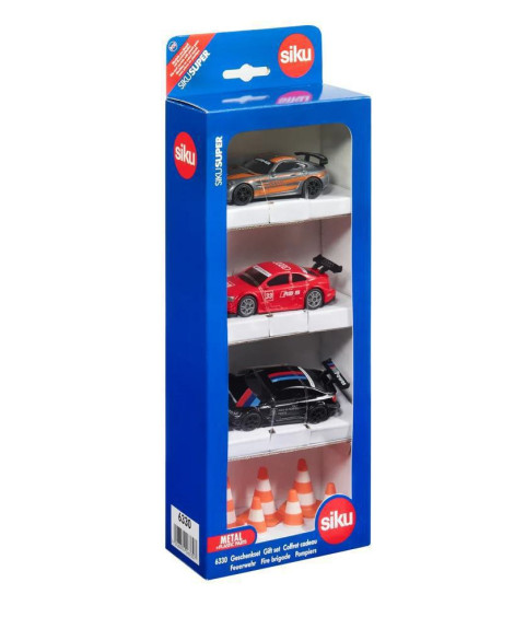 Set závodní auta s kužely 3 ks SIKU Super