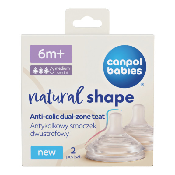 Savička k lahvi Natural Shape 6 m+ 2 ks Canpol babies