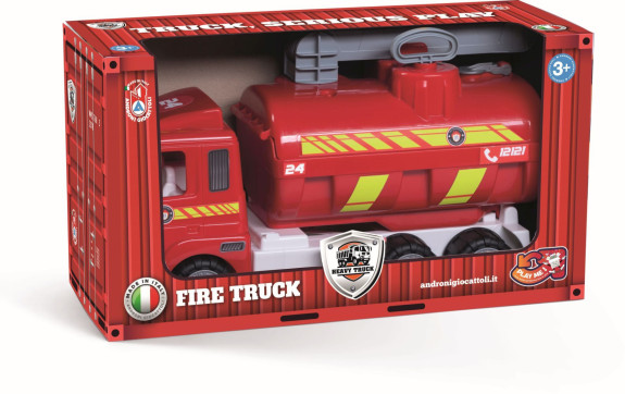 Hasičký vůz s funkční stříkačkou a pogumovanými koly - délka 52 cm Androni Heavy Trucks