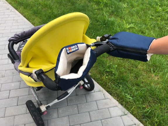 Rukavice na kočárek biobavlna