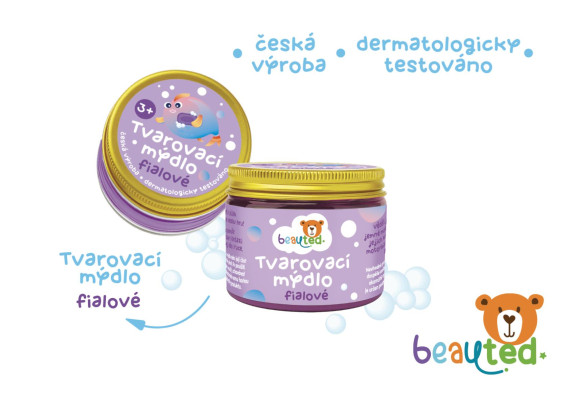 Tvarovací mýdlo fialové beauted v uzavíratelné dóze