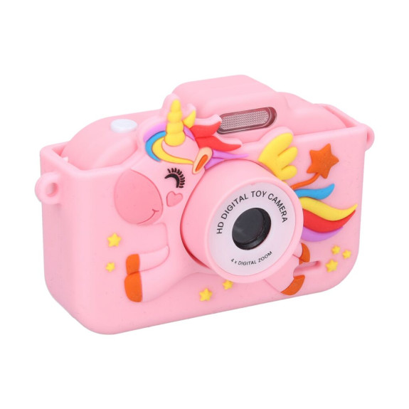 Dětský digitální fotoaparát silikonové pouzdro jednorožec - foto 48Mpx video Full HD