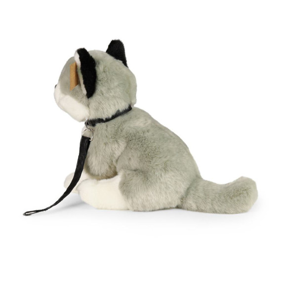 Plyšový pes husky sedící s vodítkem 28 cm Eco-Friendly Rappa