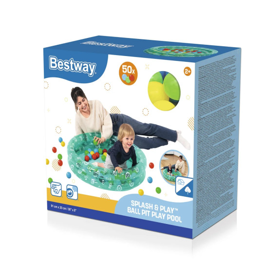 Nafukovací bazén s míčky (50 ks) 91 cm Bestway