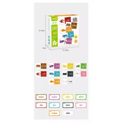 Spojovací puzzle barev v angličtině Mideer