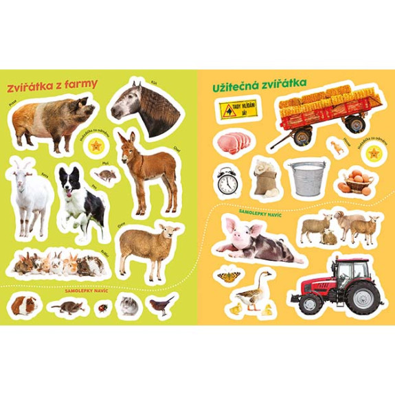 Poznávací samolepková knížka Farma