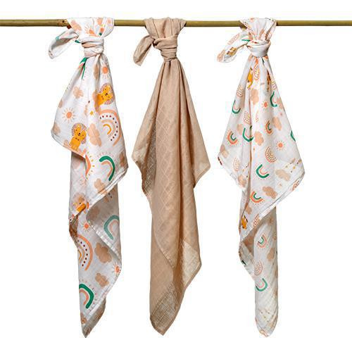 Plenky mušelínové Super soft 3 ks BabyOno