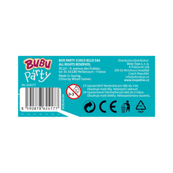 Bubu párty dětská společenská hra