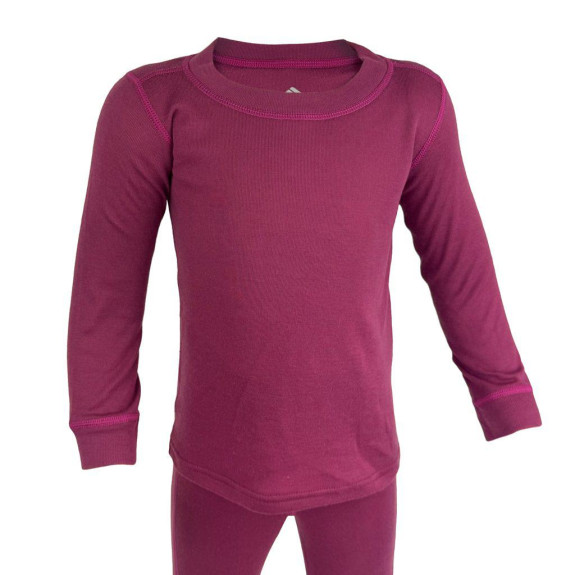 Dívčí funkční rychleschnoucí prádlo - set triko a kalhoty fuchsia Pidilidi