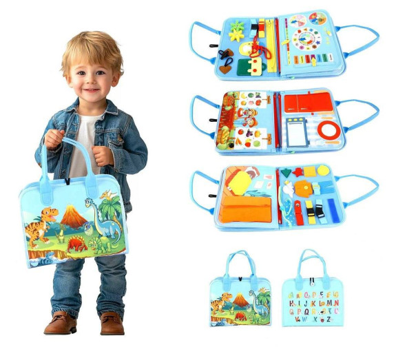 Senzorická busy kniha Dinosauři 3 2Kids Toys