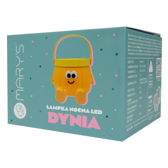 LED noční lampička a stojánek na pastelky 2v1 - dýně Mary's