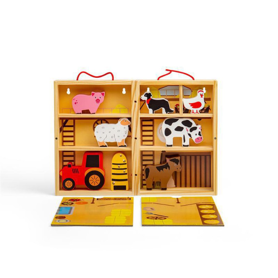 Krabička na hraní farma zvířat Bigjigs Toys