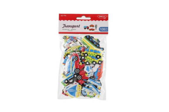 Samolepky pěnové doprava 108 ks