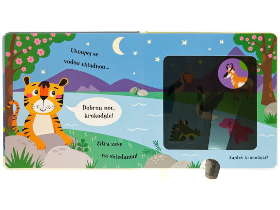 Dobrou noc, tygříku! Kniha s kouzelnou baterkou Katie Button