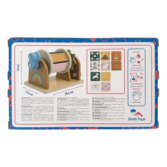 Otočný senzorický buben s kartičkami 2Kids Toys