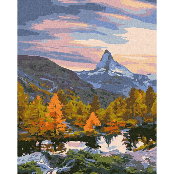 Malování podle čísel - Horský les 40 x 50 cm