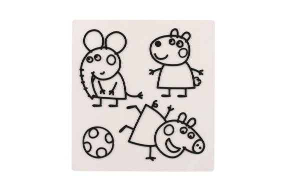 Okenní samolepky a omalovánky Peppa Pig s barvami