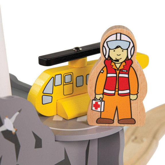 Tunel s majákem a heliportem Bigjigs Rail