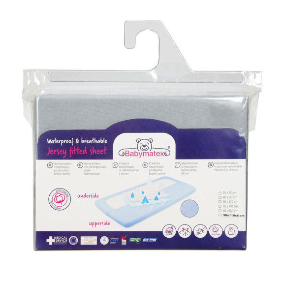 Nepromokavé prostěradlo jersey 60 x 120 cm Babymatex