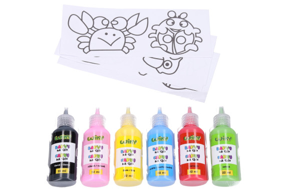 Barvy na sklo glitter 5+1 22 ml