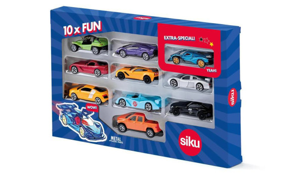 Set 10 sportovních aut Siku
