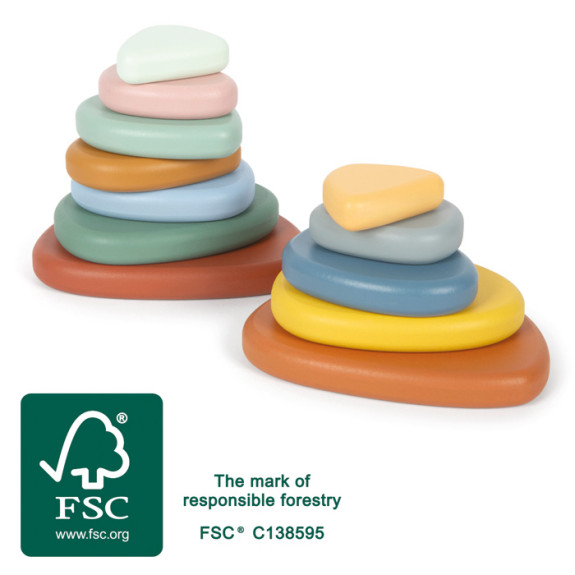 Montessori říční kameny Balanční hra Small Foot